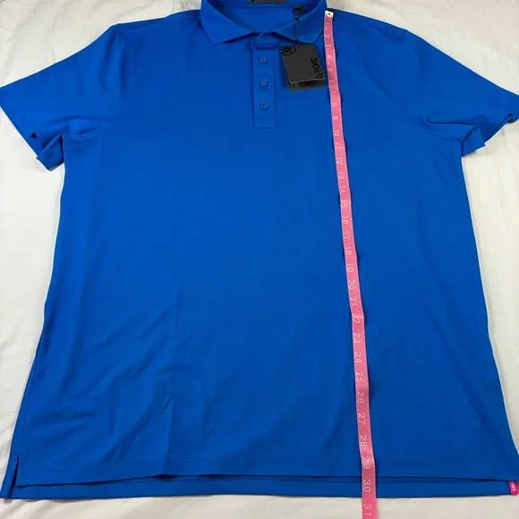 GFORE Rib Gusset Tech Pique Golf Polo RACER Blue Men’s Size XL - Picture 5 of 6